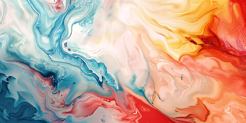 Expressive Abstract Acrylic Painting Background, Fluid Art: Abstract Watercolor Painting Background - Ai Generated