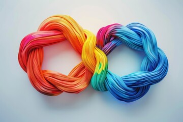 Celebrating gay pride with a colorful LGBT symbol