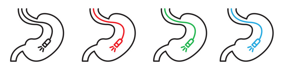 Endoscopy icon line art vector