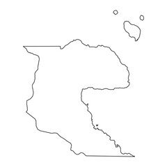 Morobe Province map, administrative division of Papua New Guinea. Vector illustration.