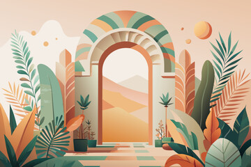 Fototapeta premium vector illustraton of old architecture