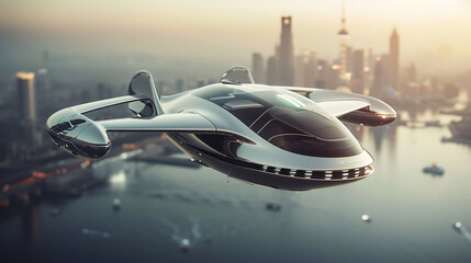 Futuristic Flying Vehicle: Revolutionizing Straight-Line Transport