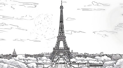 vignetting, city, apartment, development, draw, residential, skyline, skyscraper, business, continuous, isolated, concept, hand, icon, flat, blueprint, district, engineering, estate, panorama, panoram