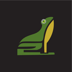 a frog black background