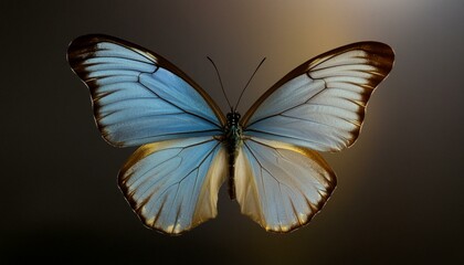 "Celestial beauty majestic light blue and yellow butterfly in full display :