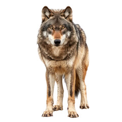 Fototapeta premium Gray Wolf isolated on transparent background