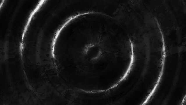 Ripple splash of water waves on the surface of a drop. Gravity Capillary Water Waves Motion seamless loop. Realistic splash water. Circle ripple water. place for text. 