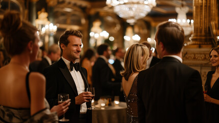 Elegant Black Tie Event, Generative Ai