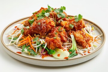 Colorful Fried Chicken with Pho Slaw