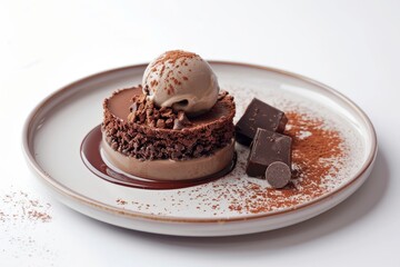 Divine Indulgence: 'At the Gentlemen's Club' Chocolate Dessert with Smoked Fudge