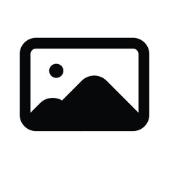 A captivating icon of landscape photo, mountains with sun