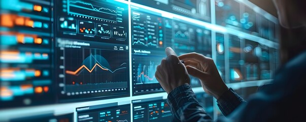 Business Intelligence Dashboard Showing Performance Metrics and Digital Communication Analytics