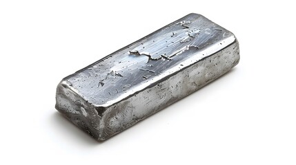 Old Rusty Iridium Bar on White Background: A Precious Metal Story