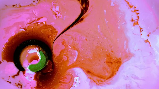Abstract Liquid Effects in Motion, 4K, 60fps video of abstract liquid effects with vibrant colors and swirling patterns, Acrylic and Ferrofluid. Ideal for creative backgrounds, artistic&nbsp;projects
