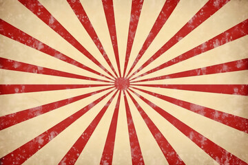 Fototapeta premium Sunlight retro background. Magic Sun beam ray pattern background. Old paper starburst. Circus style. Pale red, beige color burst background