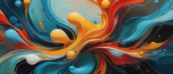 abstract fluid painting background