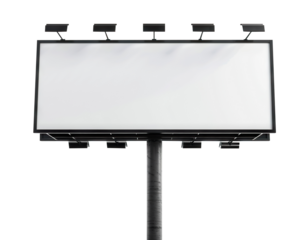Large blank billboard cut out