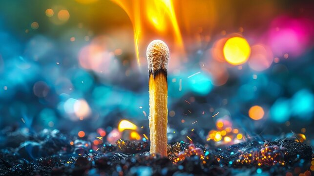 Burnt out matchstick, Used up and unable to fulfill its purpose