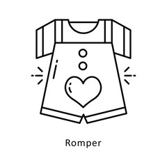 Romper Vector Filled  outline Design illustration. Symbol on White background EPS 10 File
