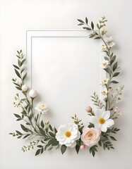 Minimalist floral border