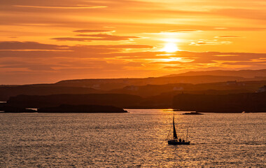 Sunset walking around Trearddur bay Anglesey