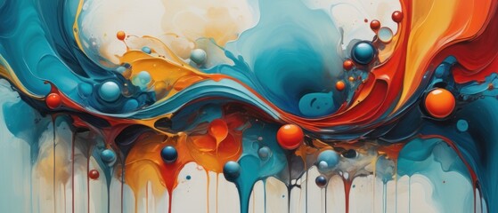 abstract fluid painting background