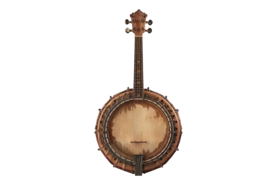 Banjo musical instrument isolated on transparent background - Powered by Adobe