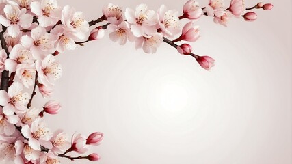 Pink cherry blossom background