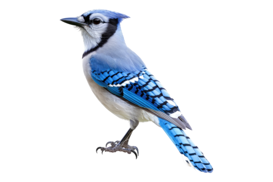 Blue jay bird isolated on transparent background