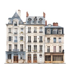 Fototapeta premium French Buildings, Charming and Historic Illustrations