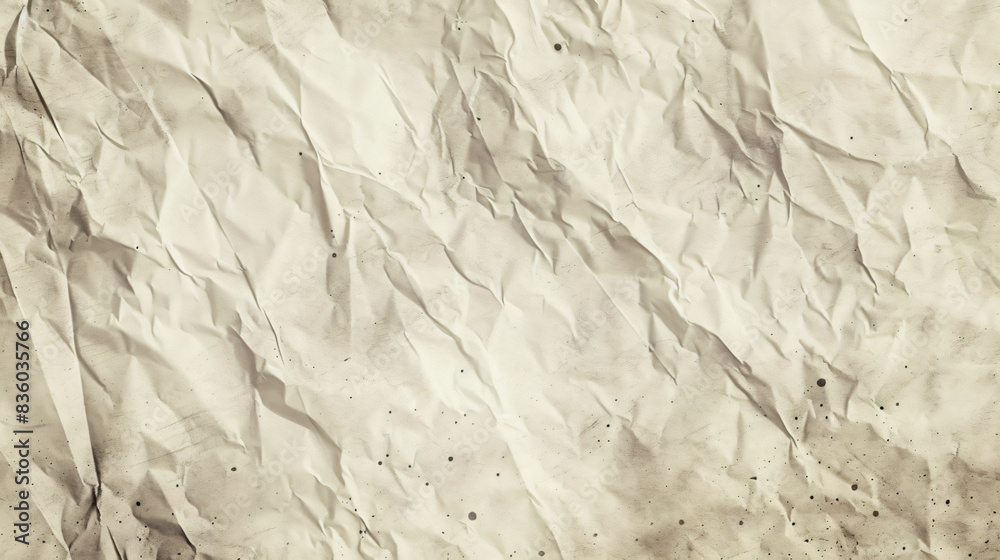 Poster aged, wrinkled paper with spots in high resolution, perfect for background use