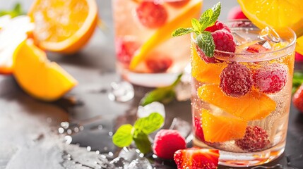 fresh fruit and alcohol cocktail and cold only good to cool. Generative Ai