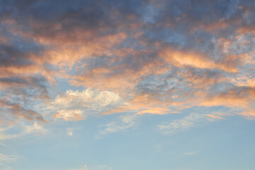 Panorama sunset sky for background or sunrise sky and cloud