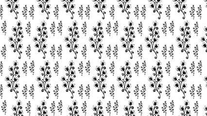 Seamless floral swirls flourishes pattern design