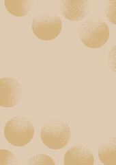 Absctract background with weathered retro grainy texture round shapes