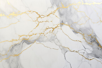 Processed collage of white and gold marble texture. Background for banner, backdrop or texture