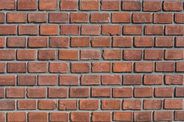 Vollbildansicht einer alten Ziegelmauer 