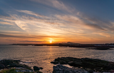 Sunset walking around Trearddur bay Anglesey