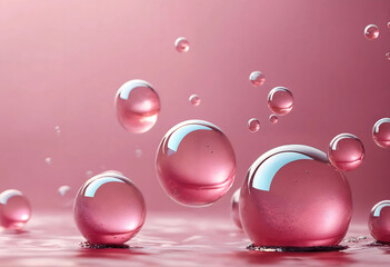 Pink bubles on pink background,wallpaper