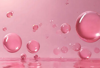 Pink bubles on pink background,dynamic wallpaper
