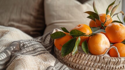 A basket of oranges