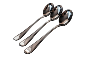 Coffee spoons isolated on transparent background