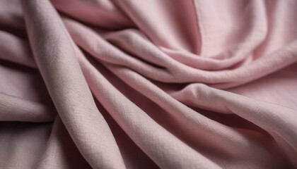 Fototapeta premium Pastel pink draped linen as a background. 