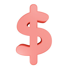 red dollar 3D PNG