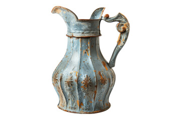 French style shabby style pitcher isolated on transparent background