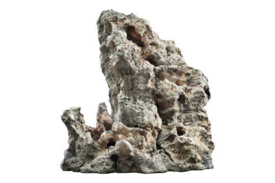 Heavy reef rock isolated on transparent background