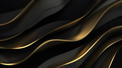 Abstract gold on black background