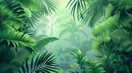 Palm leaf concept background