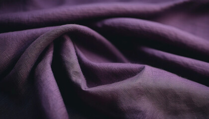 Obraz premium Eggplant draped linen as a background. 
