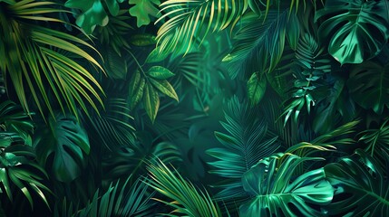 Palm leaf concept background